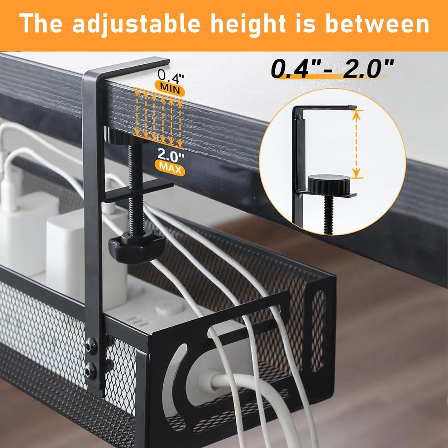 Thumbnail 2 de Tivddikun 64 cm under-desk cable organiser for standing desk