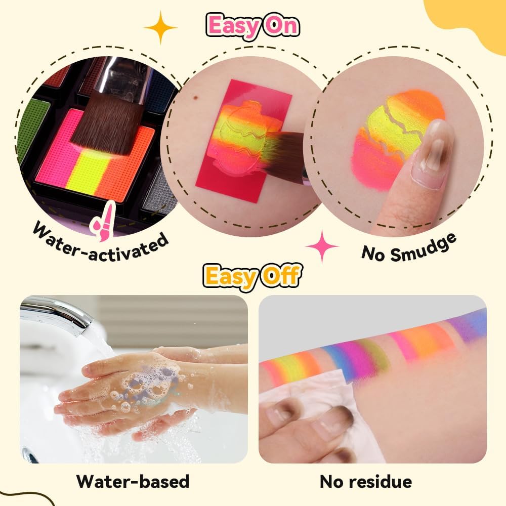 Thumbnail 4 de Janolia Palette Maquillage Enfant : 26 couleurs de peinture visage + 4 pinceaux
