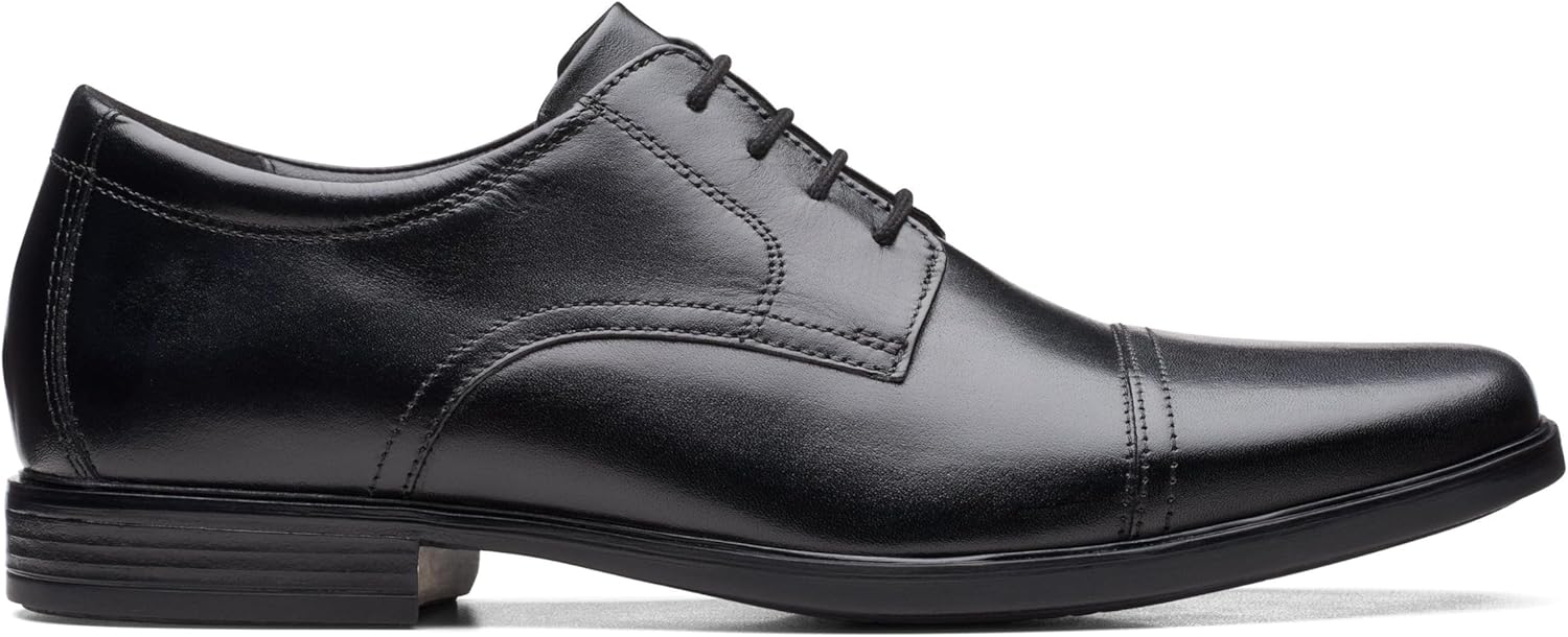 Thumbnail 1 de Clarks Howard Cap en cuir noir (pour homme) : confort au quotidien
