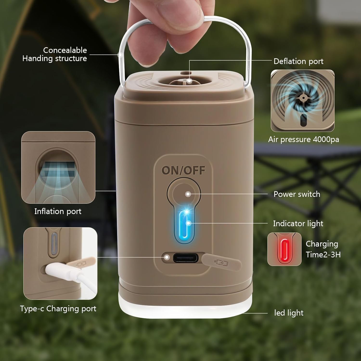 Thumbnail 1 de ytorgr Air Pump Portable rechargeable pump for inflatables ⚓