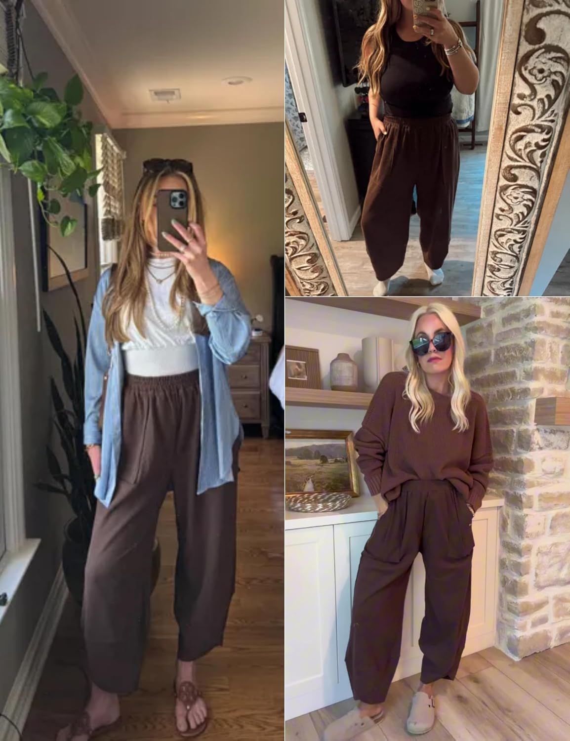 Detalle 2 de Xiaoxuemeng Baggy Wide Leg Pants 1 Pair