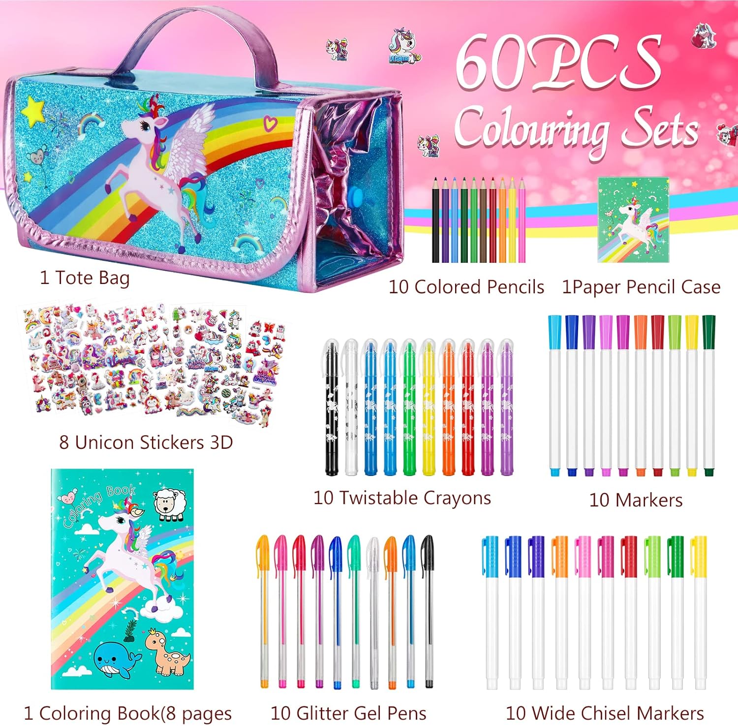 Thumbnail 4 de Auney Estuche Escolar unicornios 60 piezas