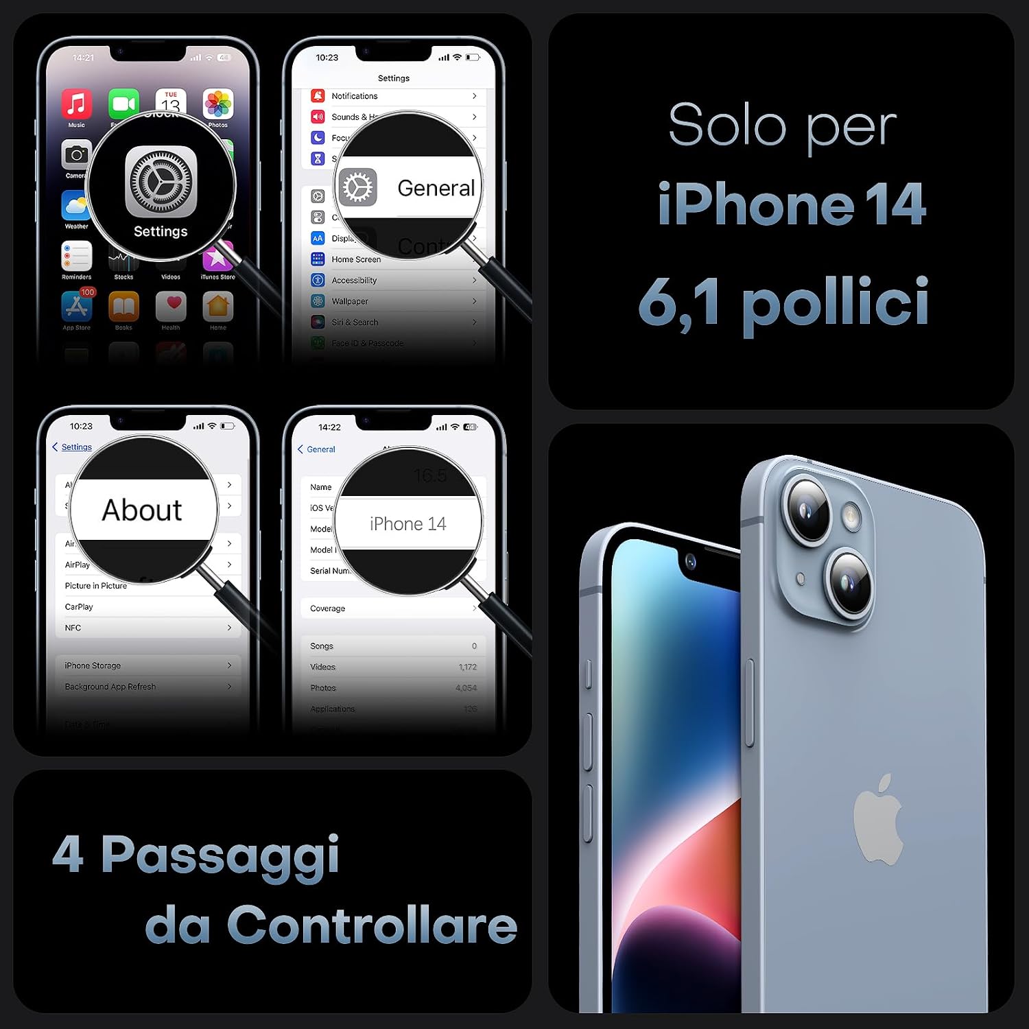 Detalle 2 de TOCOL Cover Magnetica iPhone 14 6,1 pollici