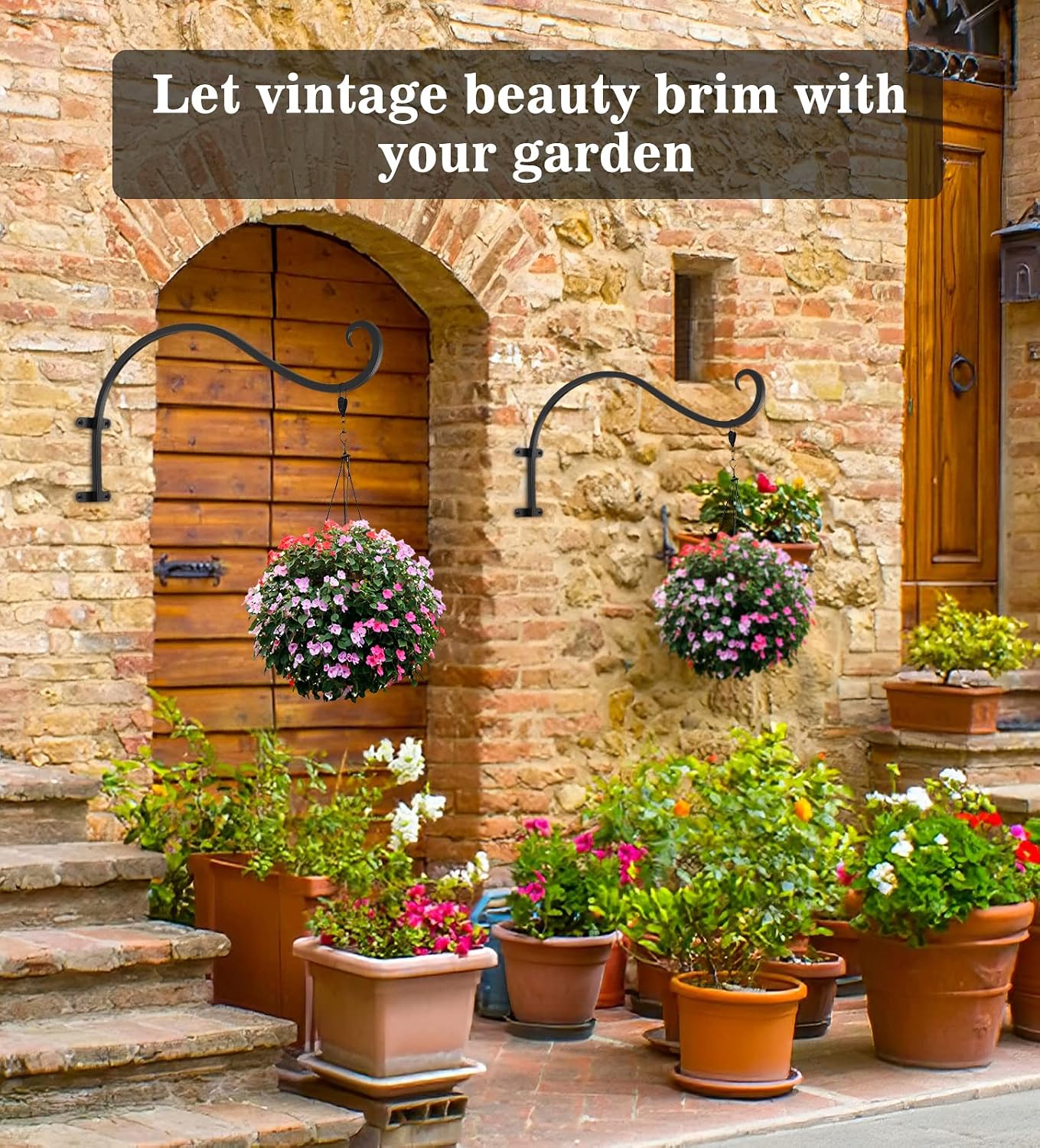 Detalle de Lewondr Wall-Mounted Plant Brackets, 12-inch