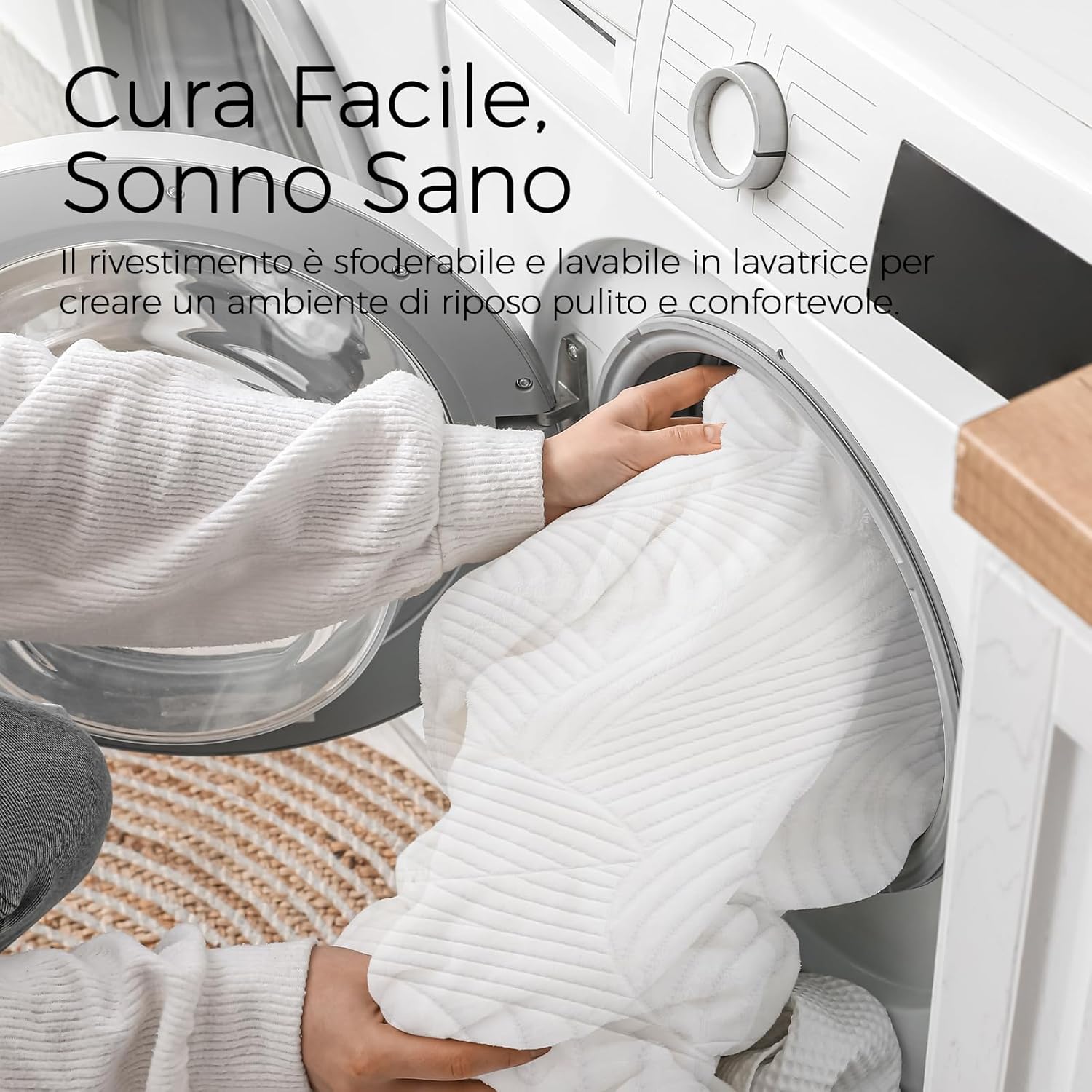 Thumbnail 5 de Sweetnight Topper Materasso in Gel 90 x 190 x 5 cm: comfort migliorato con memory foam e rivestimento sfoderabile