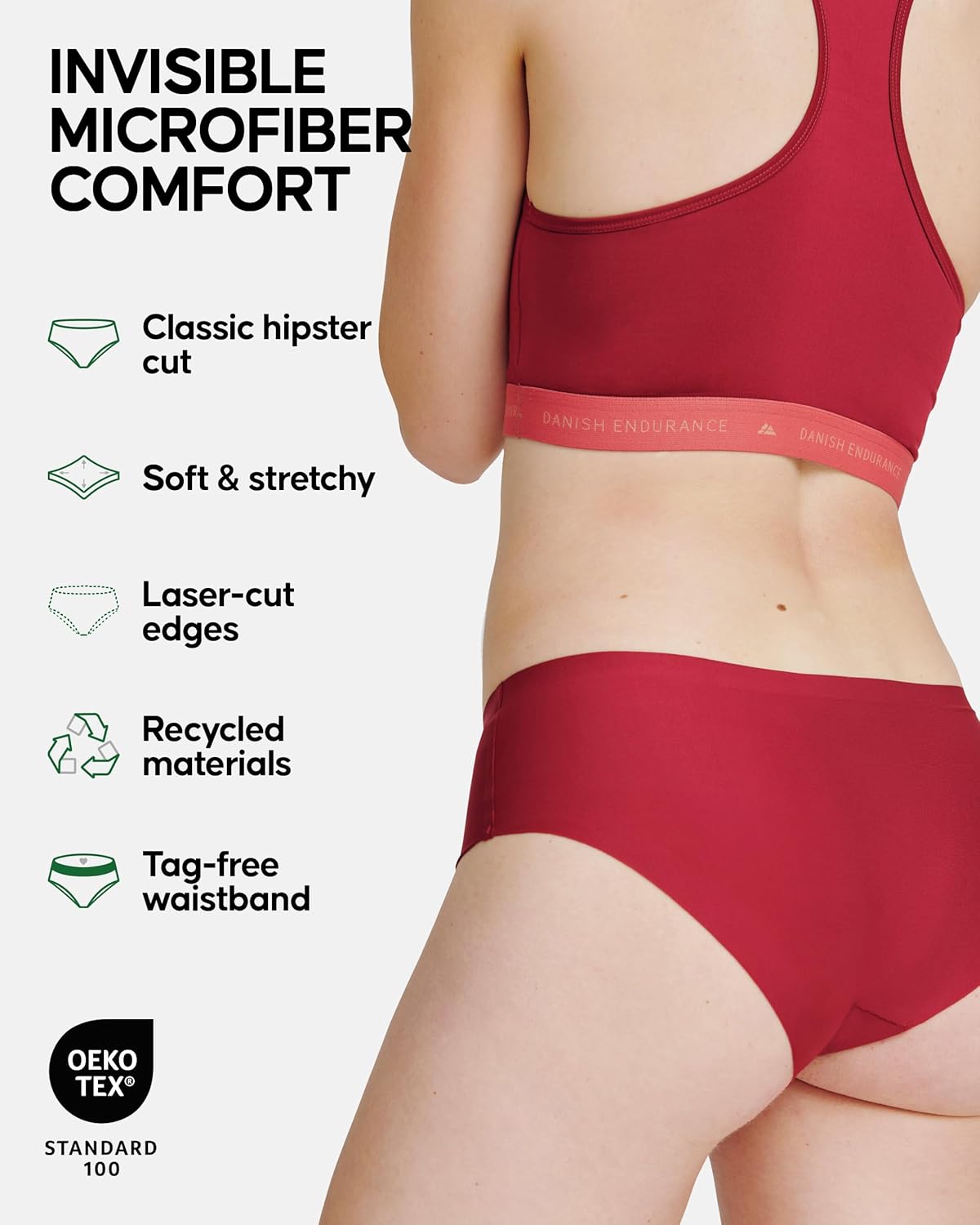 Thumbnail 1 de Danish Endurance Slip Hipster Invisibili da Donna – 3 o 5 pezzi, senza cuciture