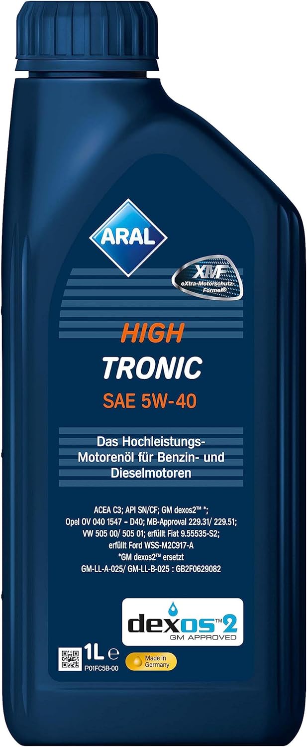 Thumbnail 4 de Aral HighTronic 5W-40 Motoröl, 5L – Hochleistungs-Syntheseöl mit breiter Freigabe