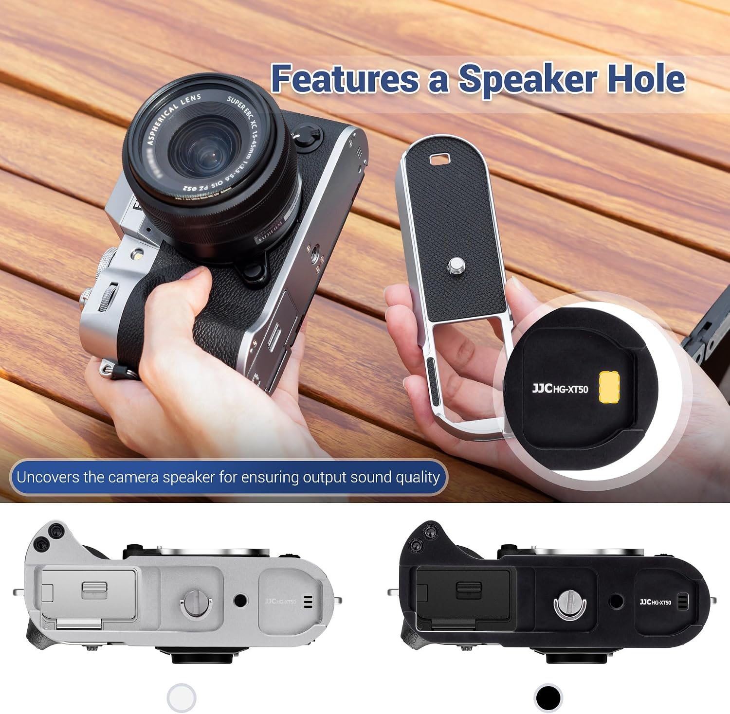 Thumbnail 6 de JJC Metal Hand Grip for Fujifilm X-T50, Arca-Style
