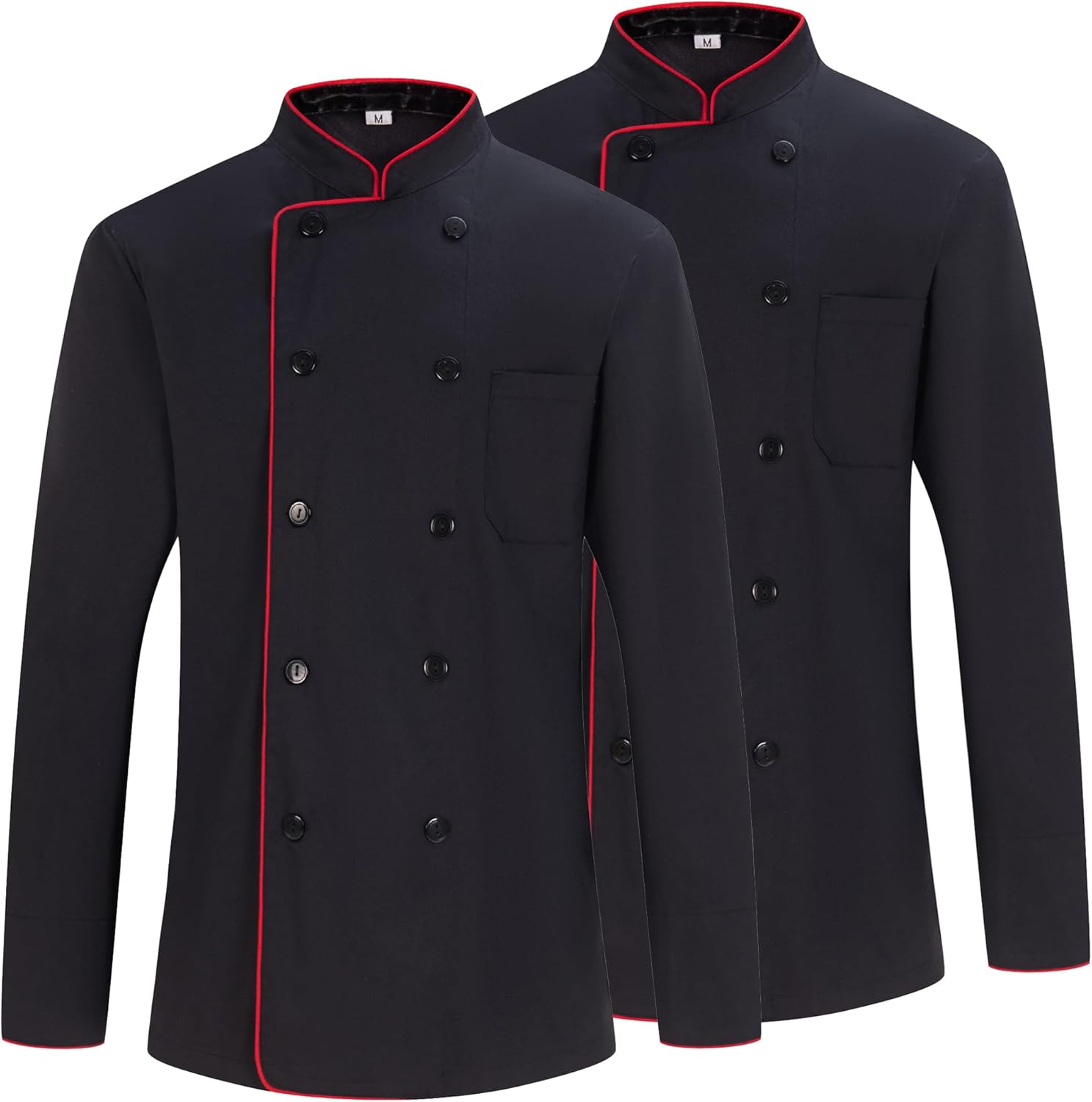 Detalle 2 de Misemiya KZ-2-842 Veste chef manches courtes 2 piĂšces đš