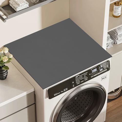 Detalle de KoolYouth Waschmaschinenauflage 60x60 cm – rutschfeste Staubschutzabdeckung für Waschmaschine und Trockner