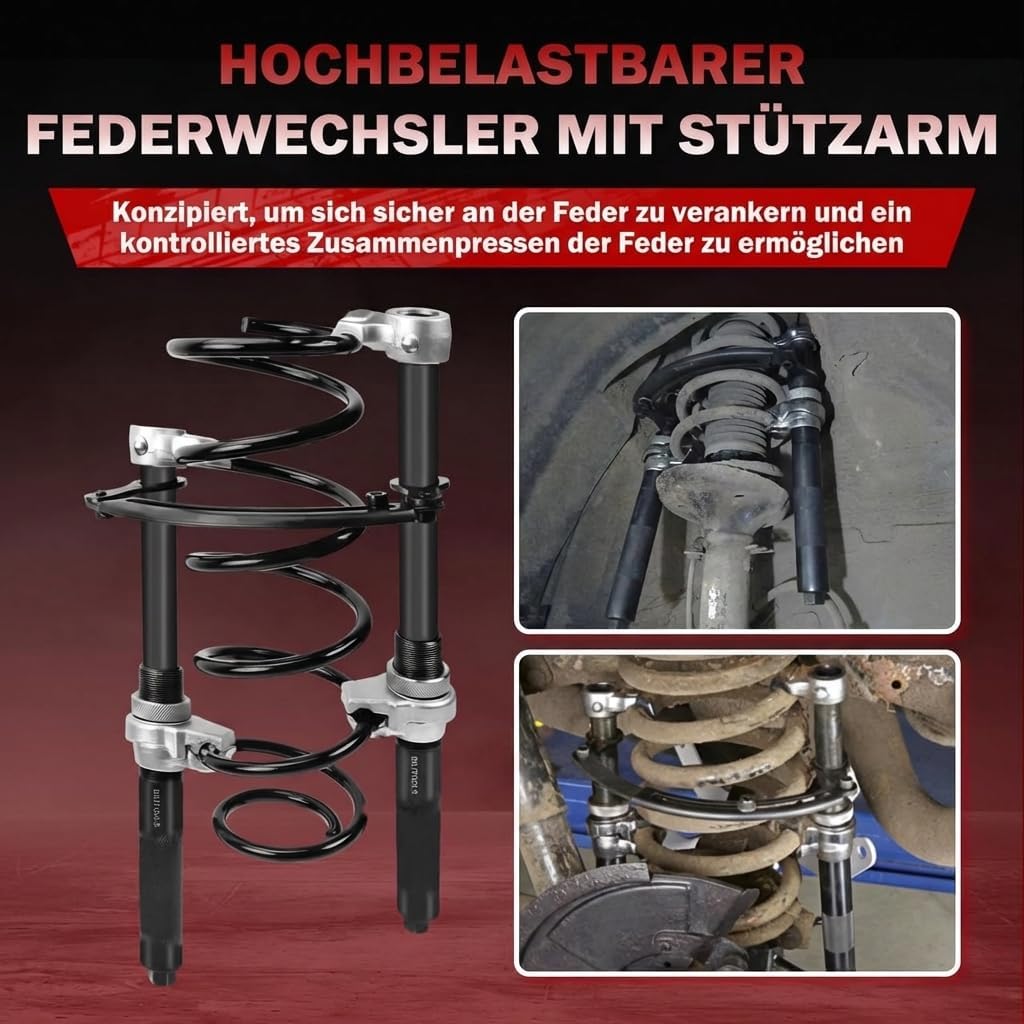 Thumbnail 6 de BILITOOLS Profi Federspanner Auto Set – MacPherson Federbein, 1200 kg (2-teilig)