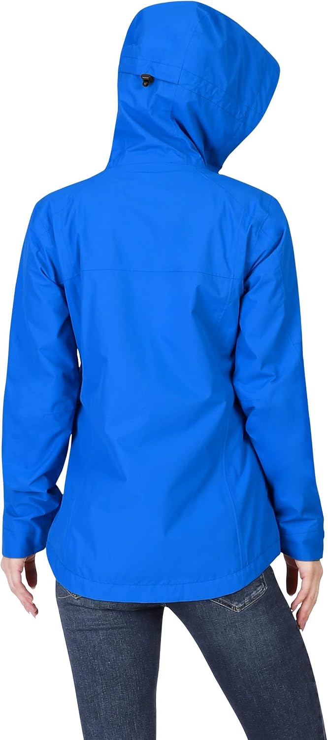 Detalle de 33,000ft Damen Regenjacke wasserdicht & atmungsaktiv – leichte Outdoorjacke mit Kapuze