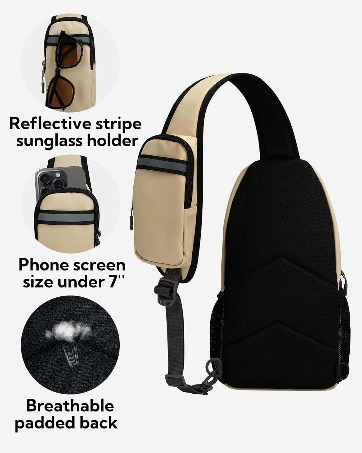 Thumbnail 5 de WATERFLY Crossbody Sling Backpack: Compact, Water-Resistant Daypack for Travel, Hiking & Everyday Use