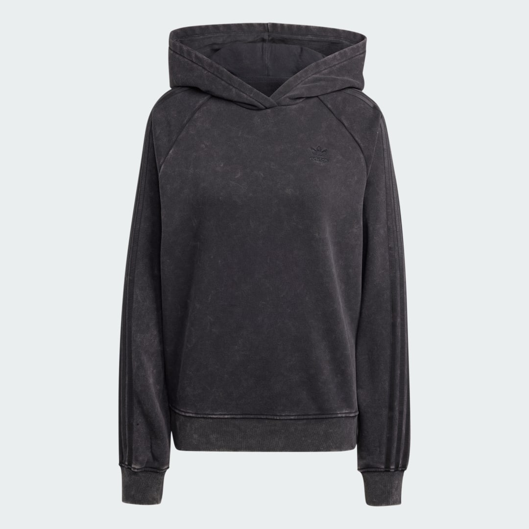 Detalle de Adidas Wash Hoodie en Negro: comodidad casual para el día a día