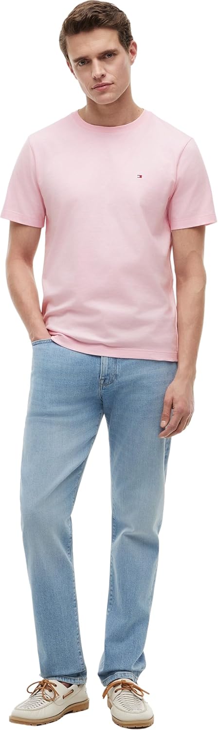 Detalle 2 de Tommy Hilfiger Herren T-Shirt Seasonal Solid Tee mit Rundhalsausschnitt (Kurzarm)