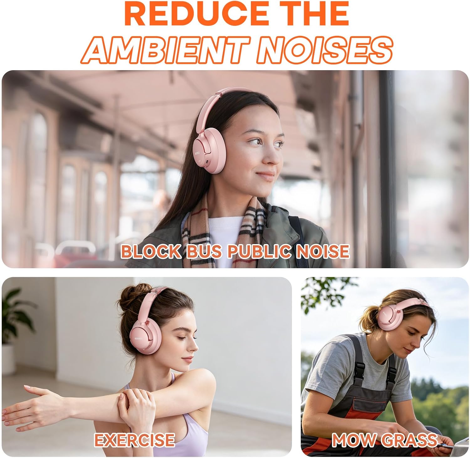 Thumbnail 6 de BERIBES Wireless Over-Ear Headphones, 70-Hour Playtime