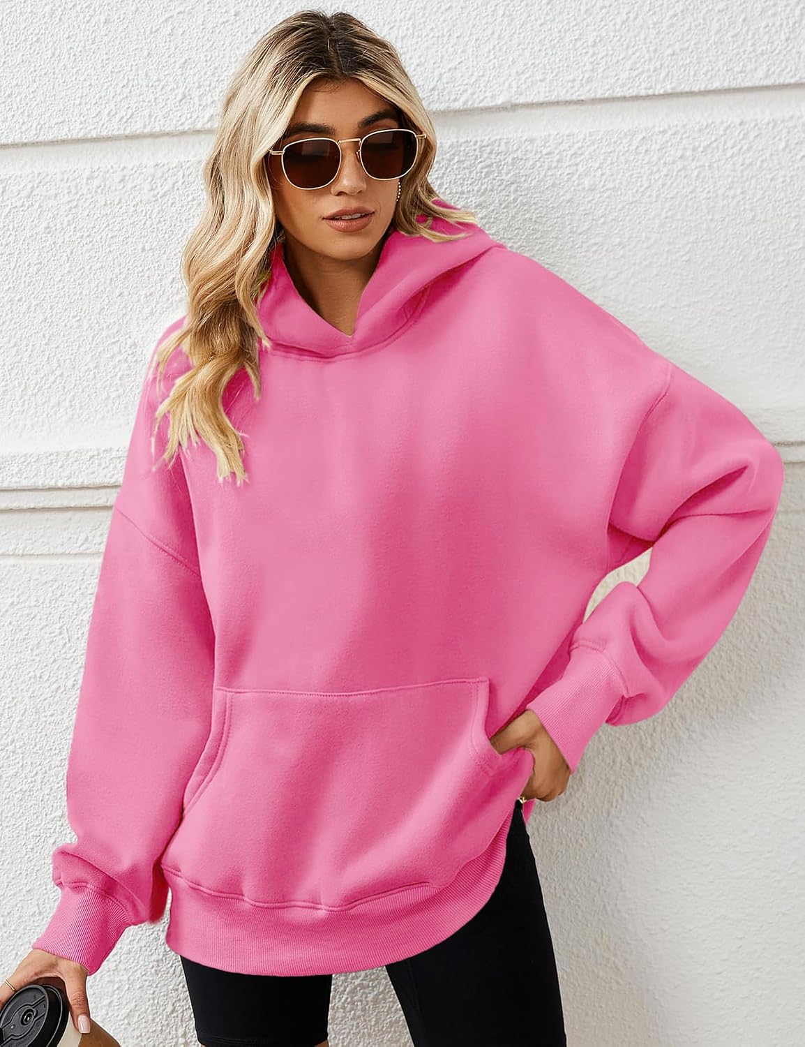 Detalle de Jhsnjnr Womens Fleece Lined Hooded Sweatshirt – Lightweight Casual Hoodie with Pocket