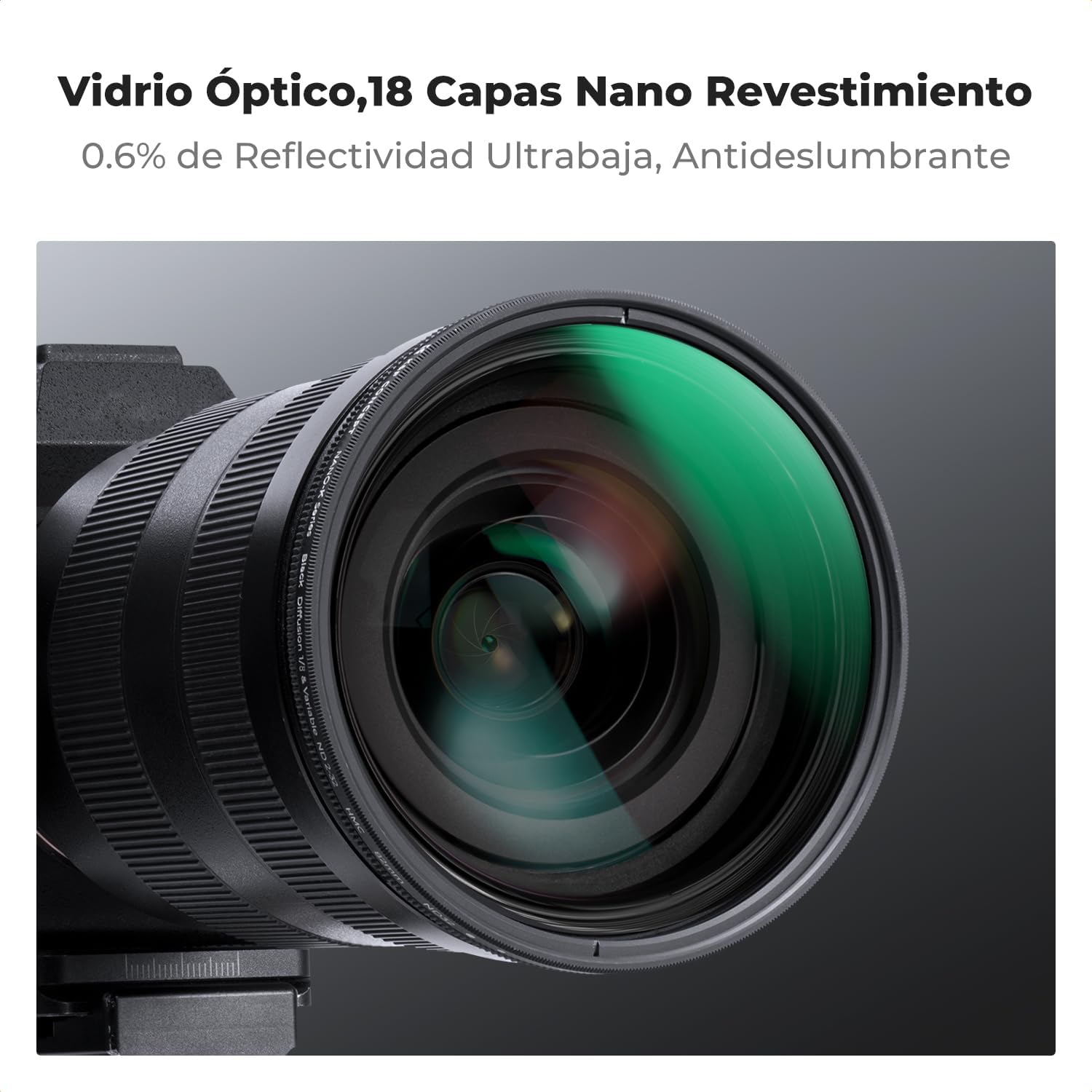 Thumbnail 5 de K&F CONCEPT Nano-Klear 77mm Black-Mist 1/8 ND2-32