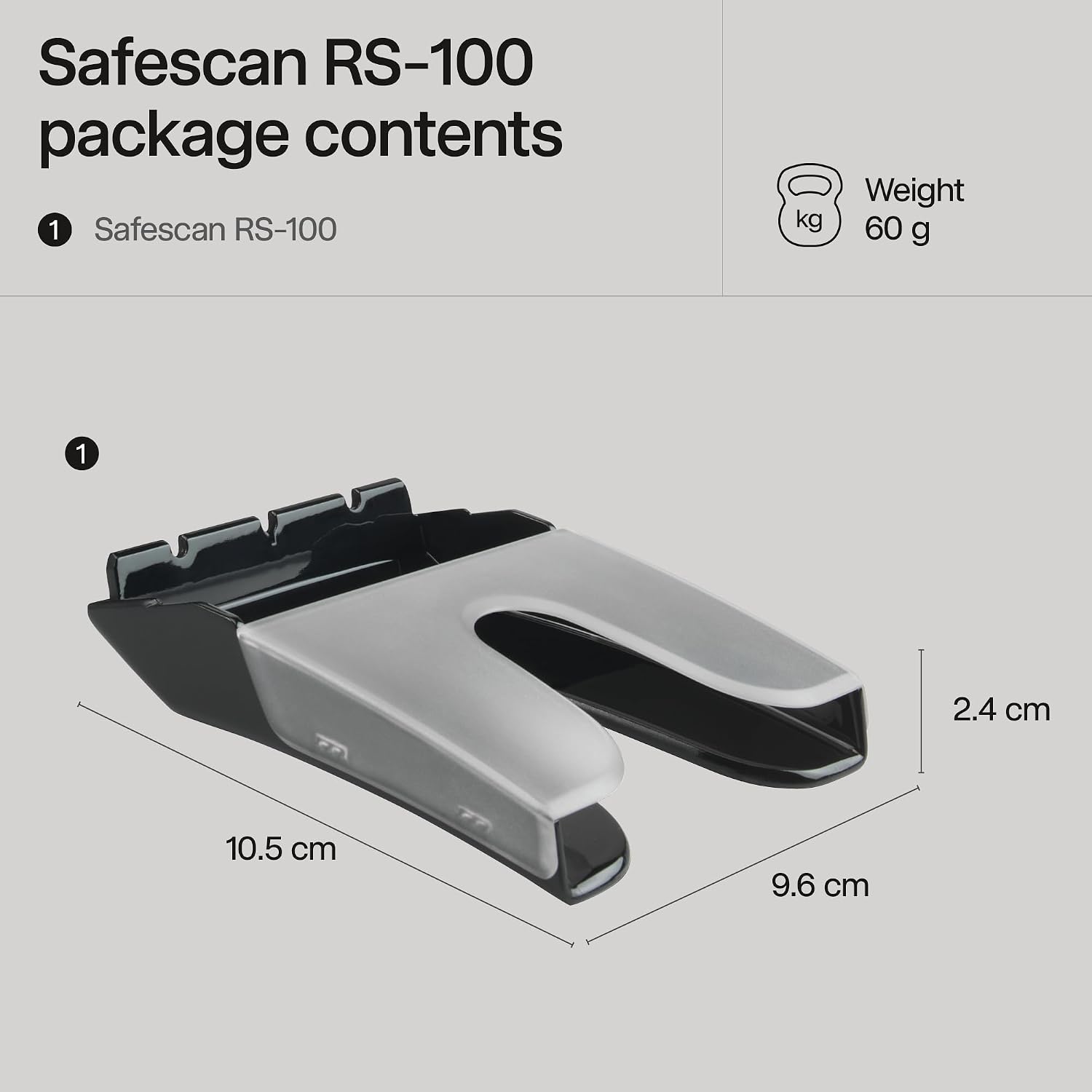 Detalle 2 de Safescan RS-100 Banknote Stacker for Safescan 155-S G2: Efficiently Collects Verified Banknotes