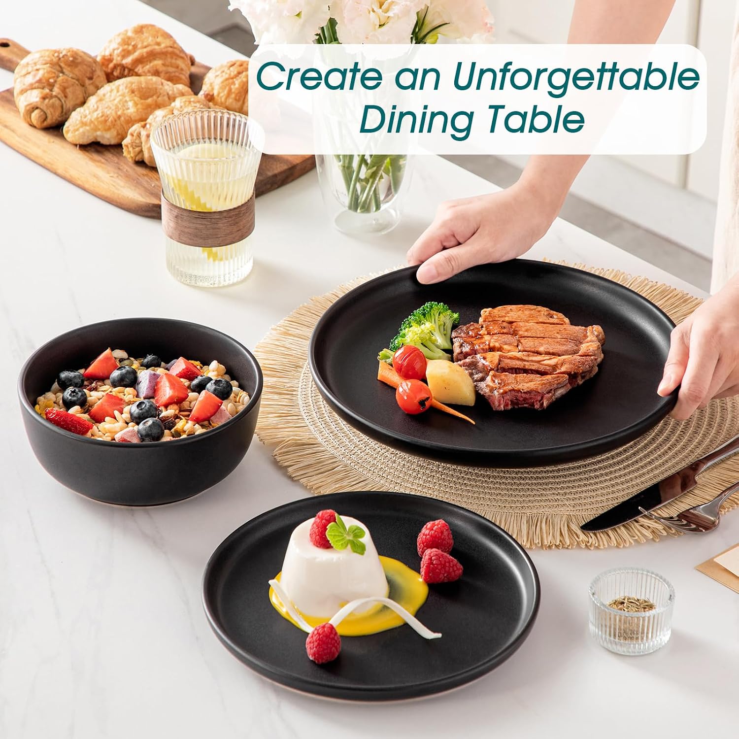 Thumbnail 4 de vancasso Black Dinner Set 12‑piece
