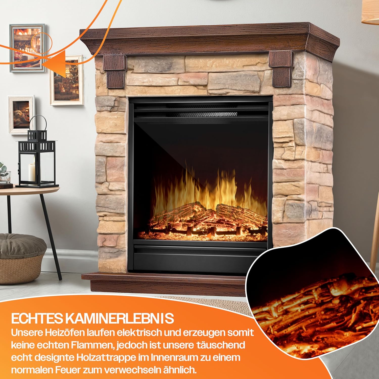 Thumbnail 5 de KESSER Elektrokamin Standkamin 1800W