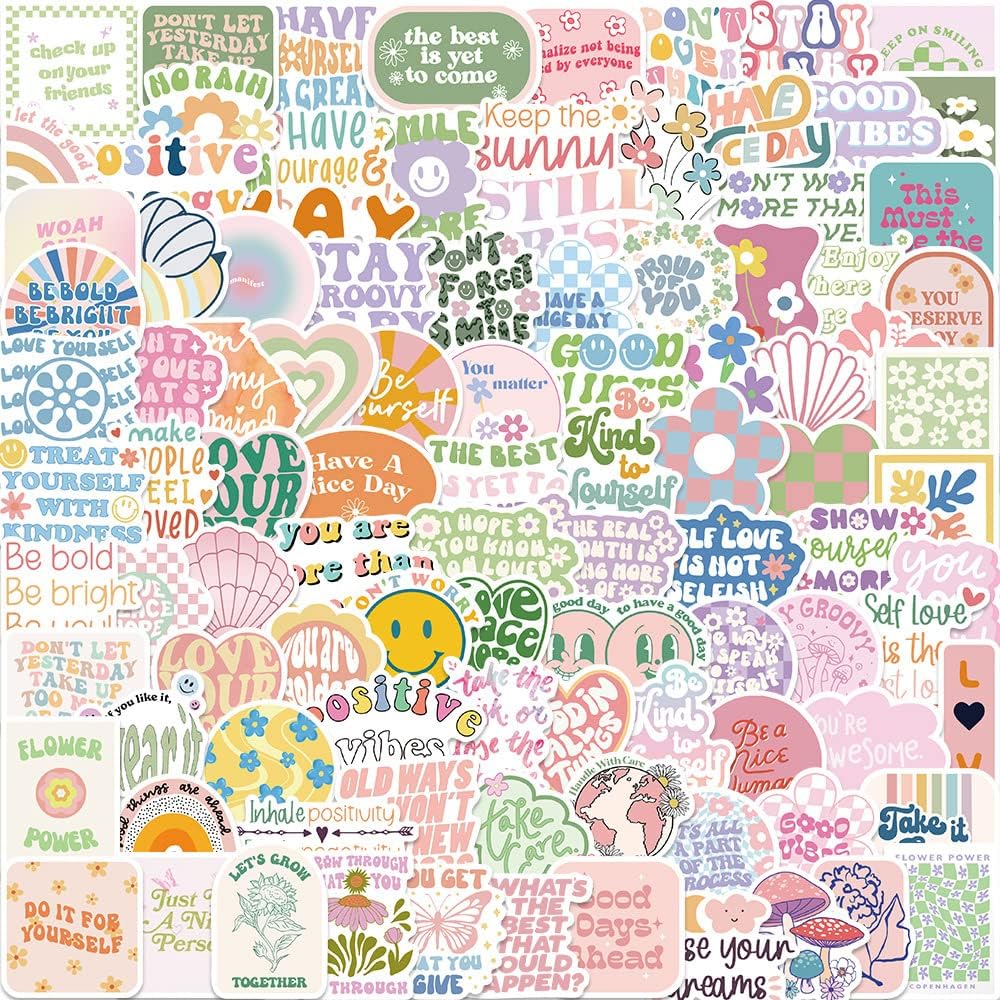 Detalle de Inspirational Vinyl Stickers 100-piece pack