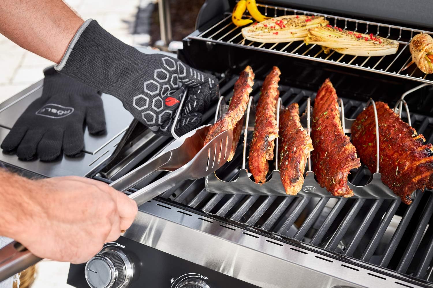 Thumbnail 2 de RÖSLE Premium Barbecue-Grillzange – Edelstahlqualität mit patentiertem Verschlusssystem