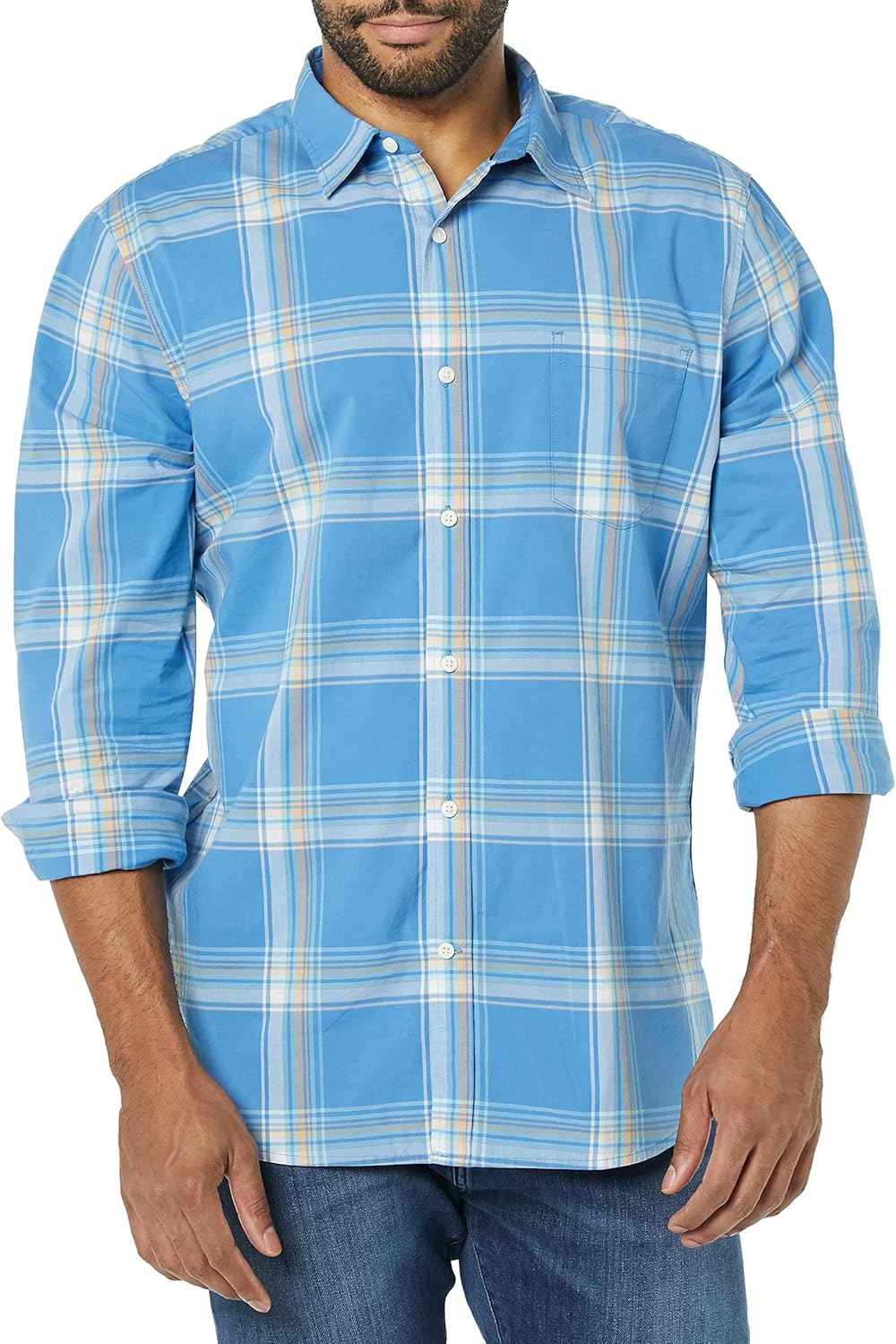 Thumbnail 3 de Amazon Essentials Herren Langärmliges Hemd aus Stretch-Popeline, Slim Fit