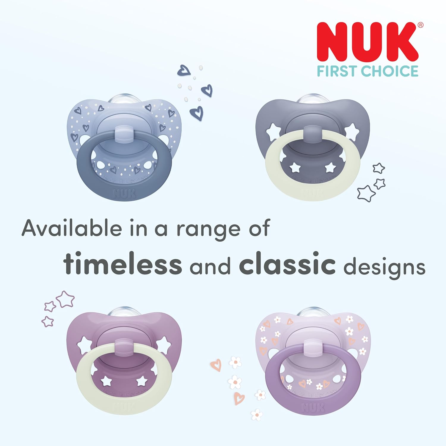 Thumbnail 4 de NUK First Choice Classic Night Dummies 0-6m