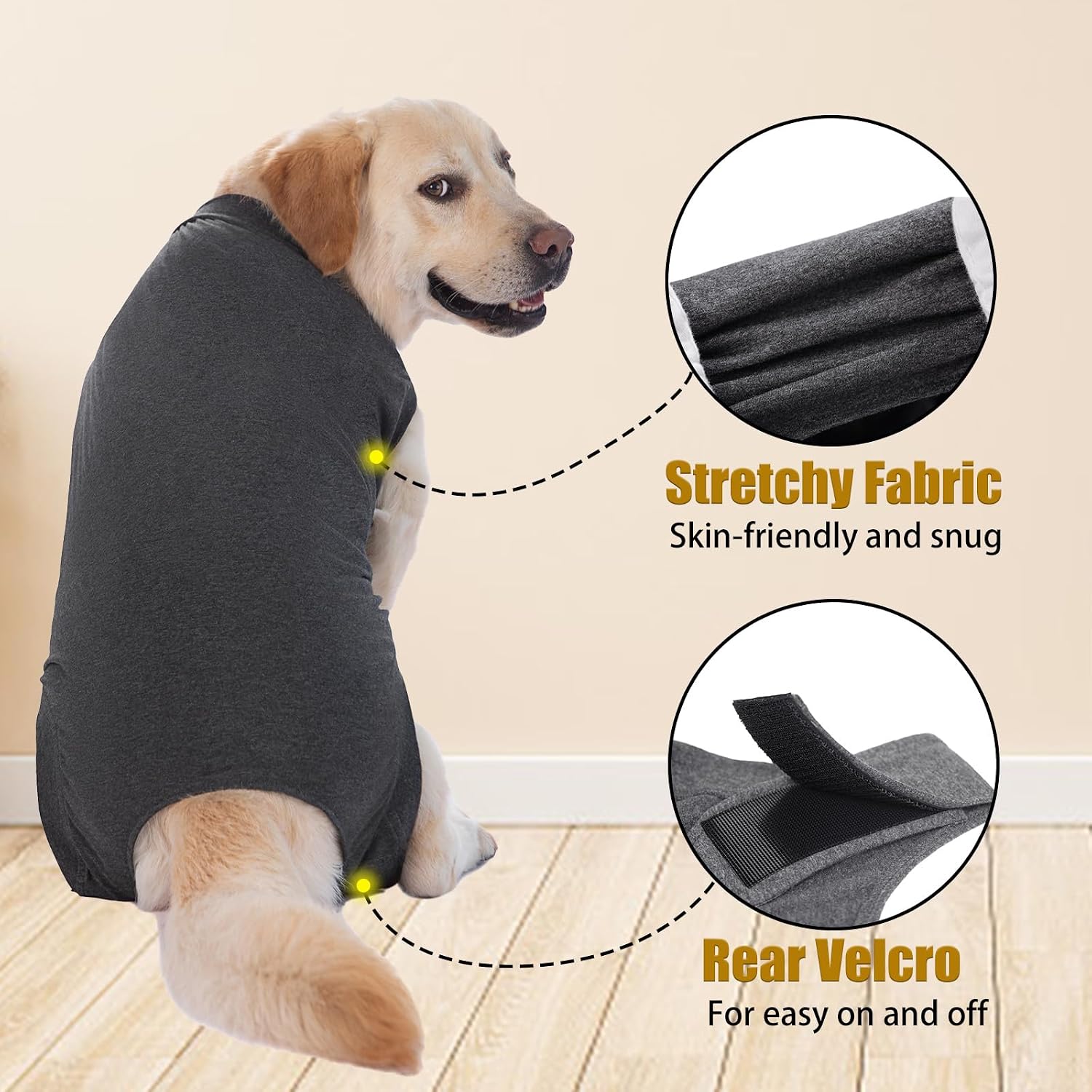Thumbnail 3 de Axcimond Dog Surgery Recovery Suit – Post‑Op Medical Pet Shirt (Medium to Large) for Aftercare