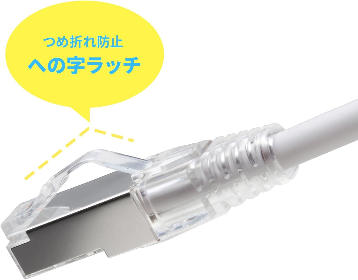 Thumbnail 6 de サンワサプライ KB-SL5STPS-02W CAT5e STP LANケーブル 2m・スリム・ホワイト