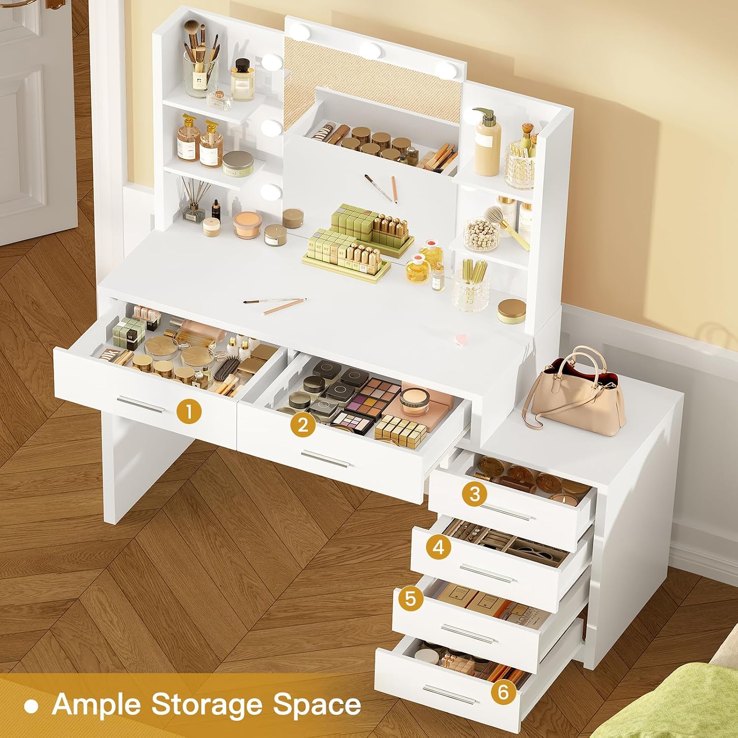 Detalle 2 de FIONESO Vanity Desk, 41.3-Inch