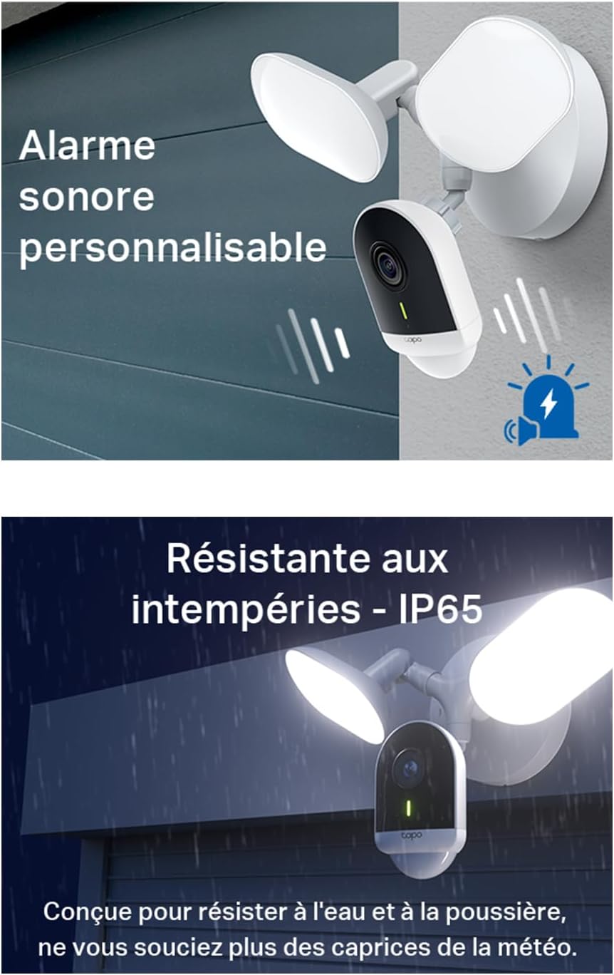 Thumbnail 4 de Tapo C720 : caméra de surveillance extérieure WiFi 2K 4 MP avec projecteurs LED et détections IA