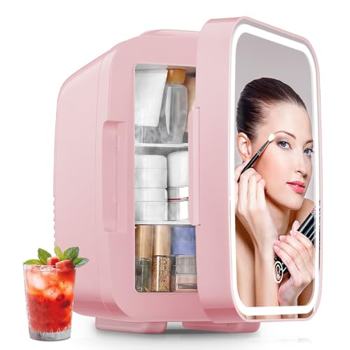 Detalle de FOHERE Mini Fridge for Bedrooms: 5L Portable Skincare Fridge and Beverage Cooler