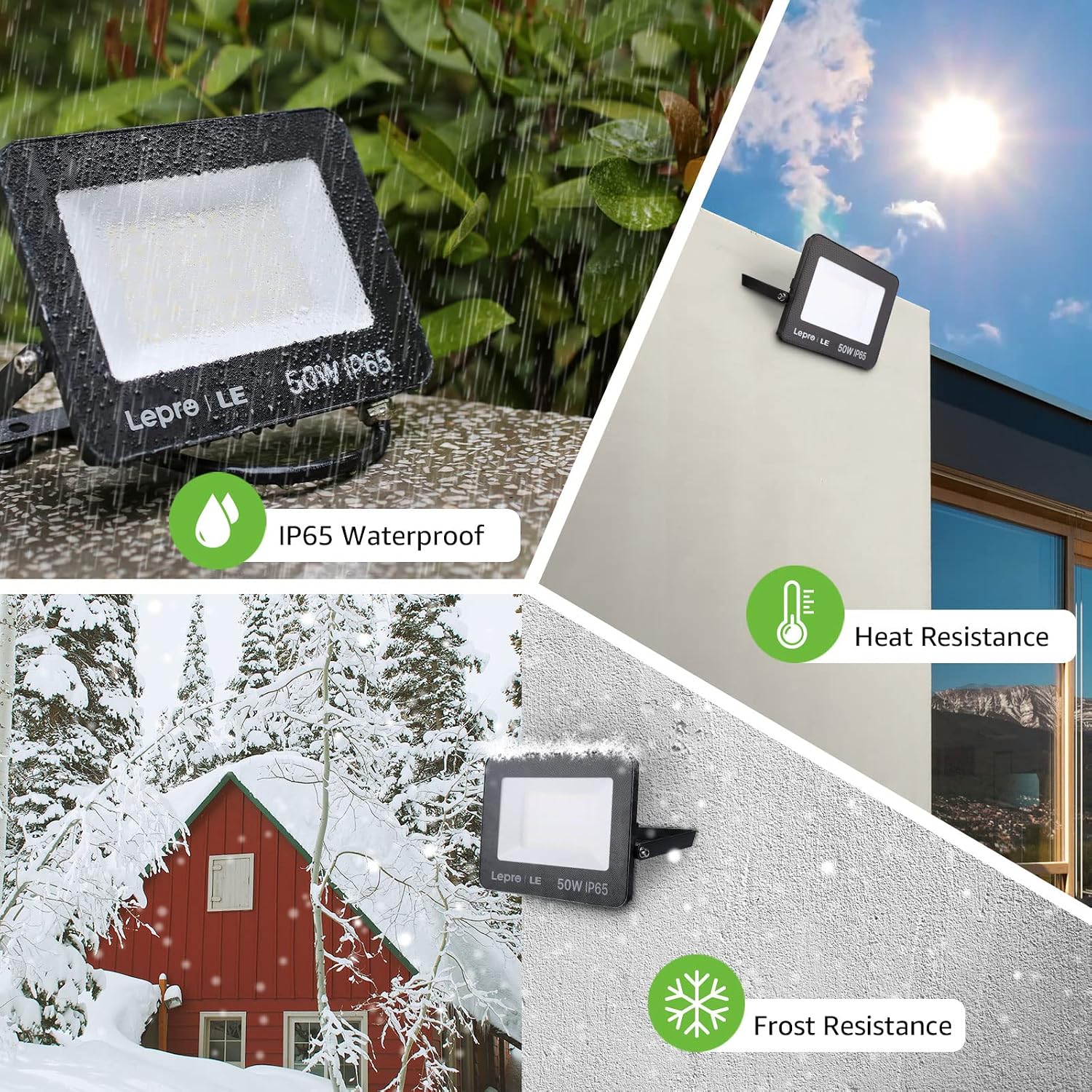 Thumbnail 3 de Lepro 50W LED Floodlight 4250LM Pack of 2