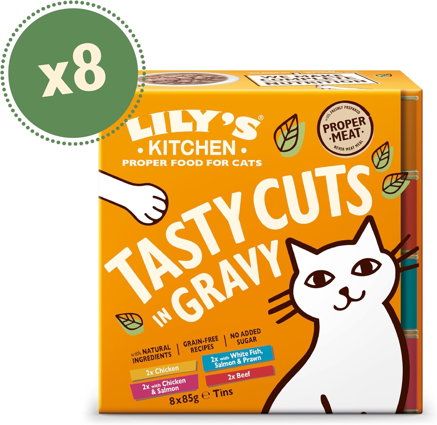 Detalle 2 de Lily’s Kitchen Katzenfutter 8 x 85 g Mehrfachpackung 🐱