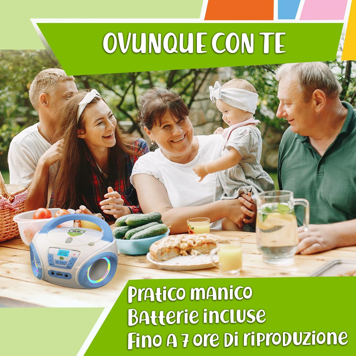 Thumbnail 4 de TinyGeeks Tunes Lettore CD bambini con Radio FM