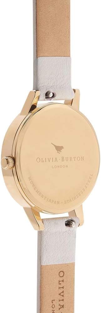 Detalle de Olivia Burton OB16PP45 Orologio analogico al quarzo da donna Watercolour Florals con cinturino in vera pelle rosato