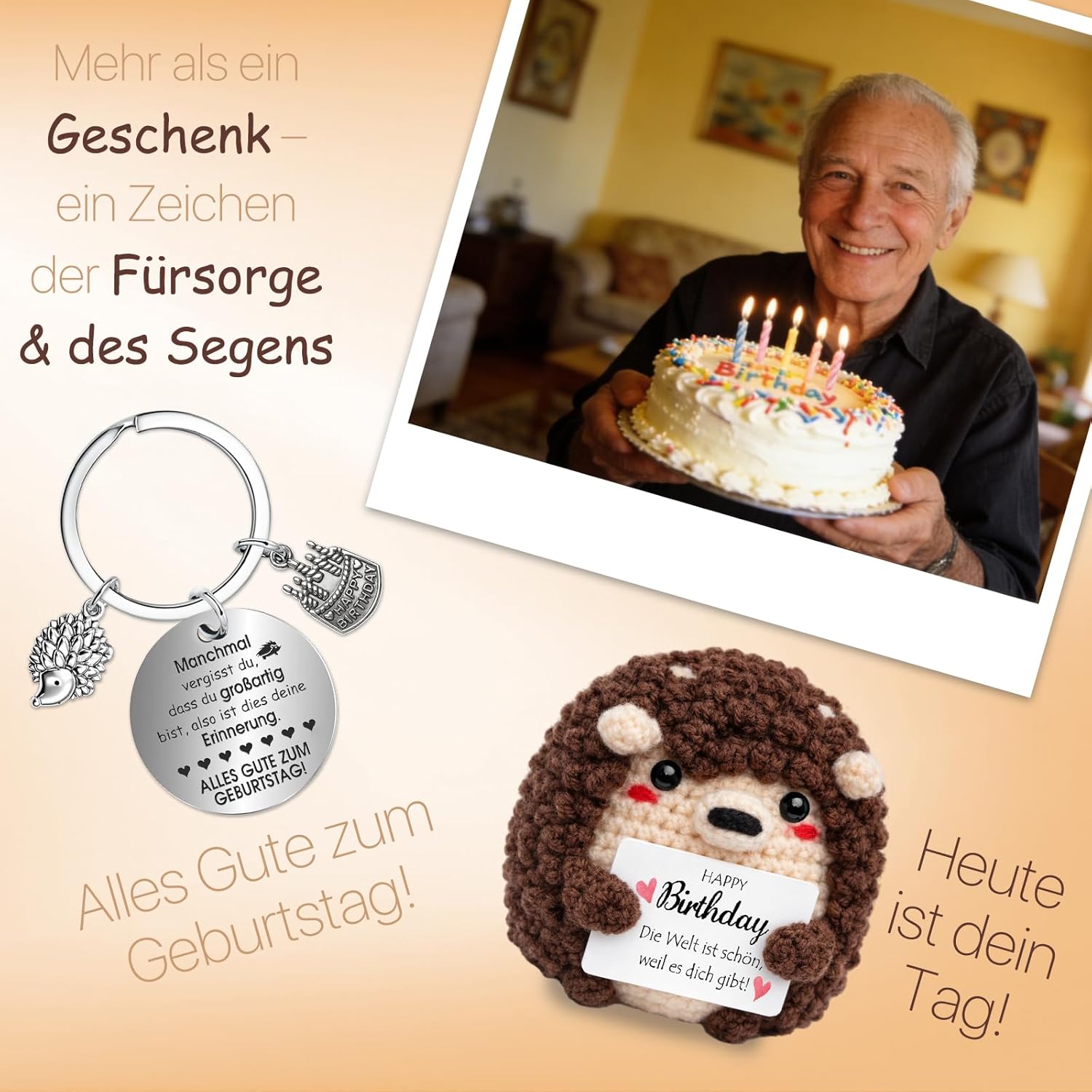 Thumbnail 6 de Farbeele Positive Igel und Glücksbringer-Schlüsselanhänger – Pocket Hug