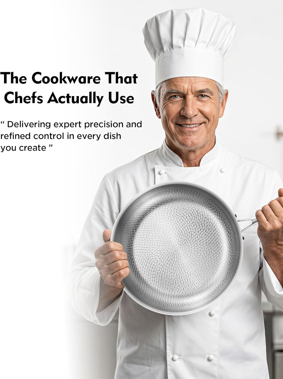 Thumbnail 6 de Titanium Non-Stick 12" Uncoated Hammered Frying Pan