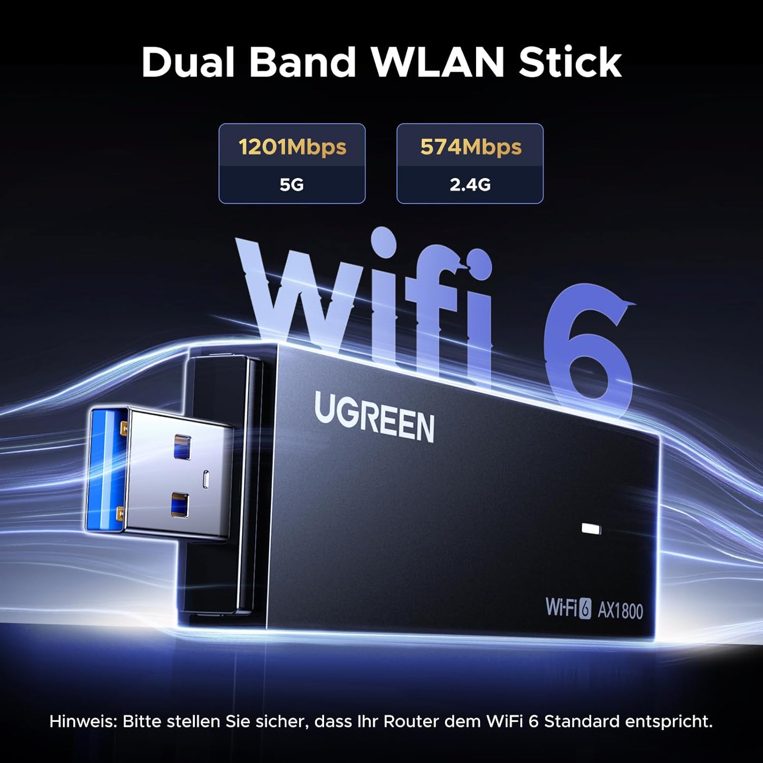 Thumbnail 2 de UGREEN AX1800 WLAN Stick 📡