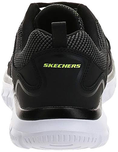 Detalle de Skechers Track Bucolo, zapatillas de running para hombre en negro y blanco, talla 41