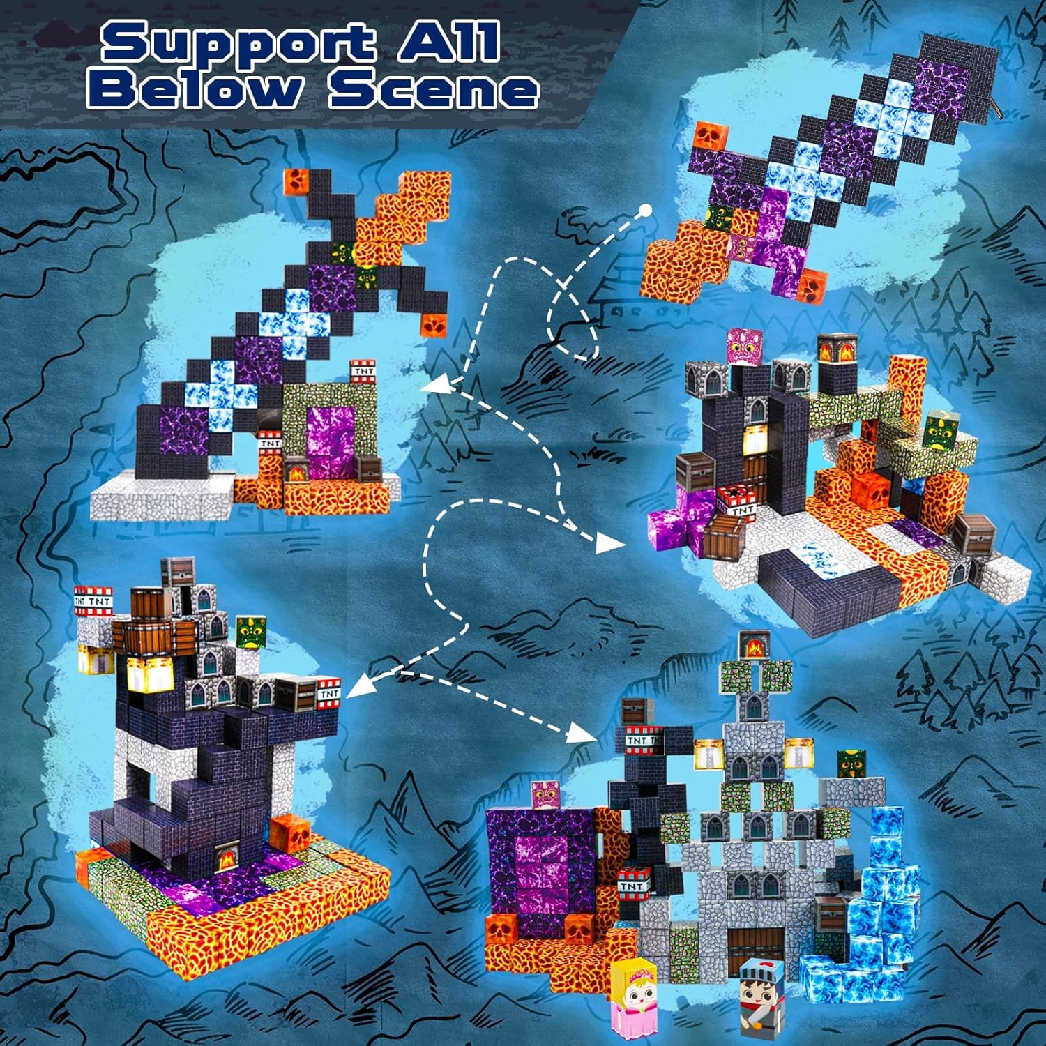 Thumbnail 2 de GraceDuck Magnetische Bausteine 150 Stück 🧩