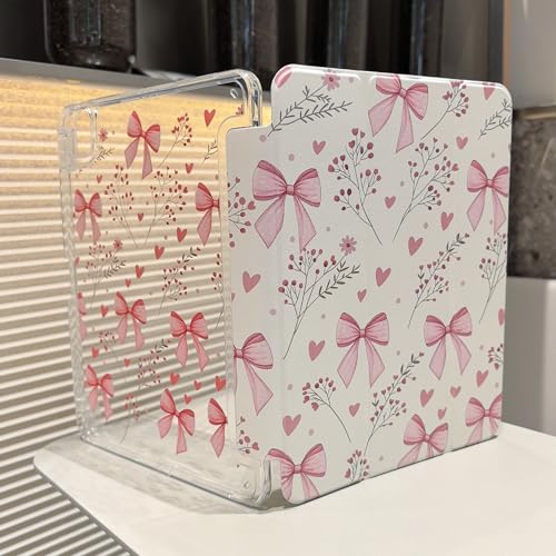 Detalle 2 de Fycyko Étui pour iPad 11" (A16) et iPad 10e Génération 10,9" – Motif Nœud Rose avec Porte-Cryon et support à trois volets