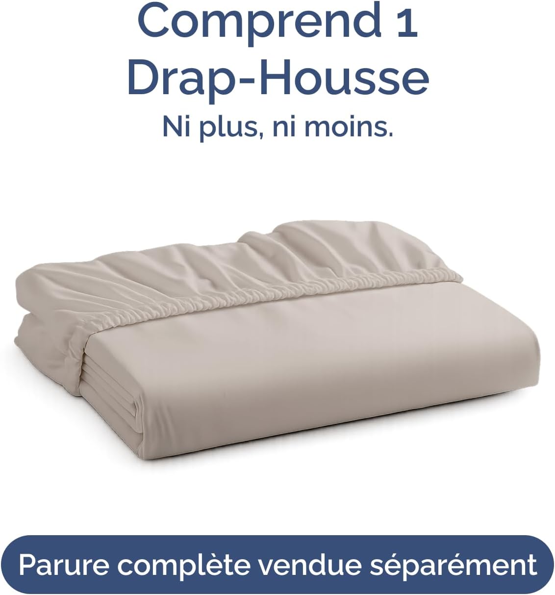 Detalle 2 de Drap-Housse 100x200 cm Bonnet 40 cm extra profond en microfibre poly brush gris clair – OEKO-TEX