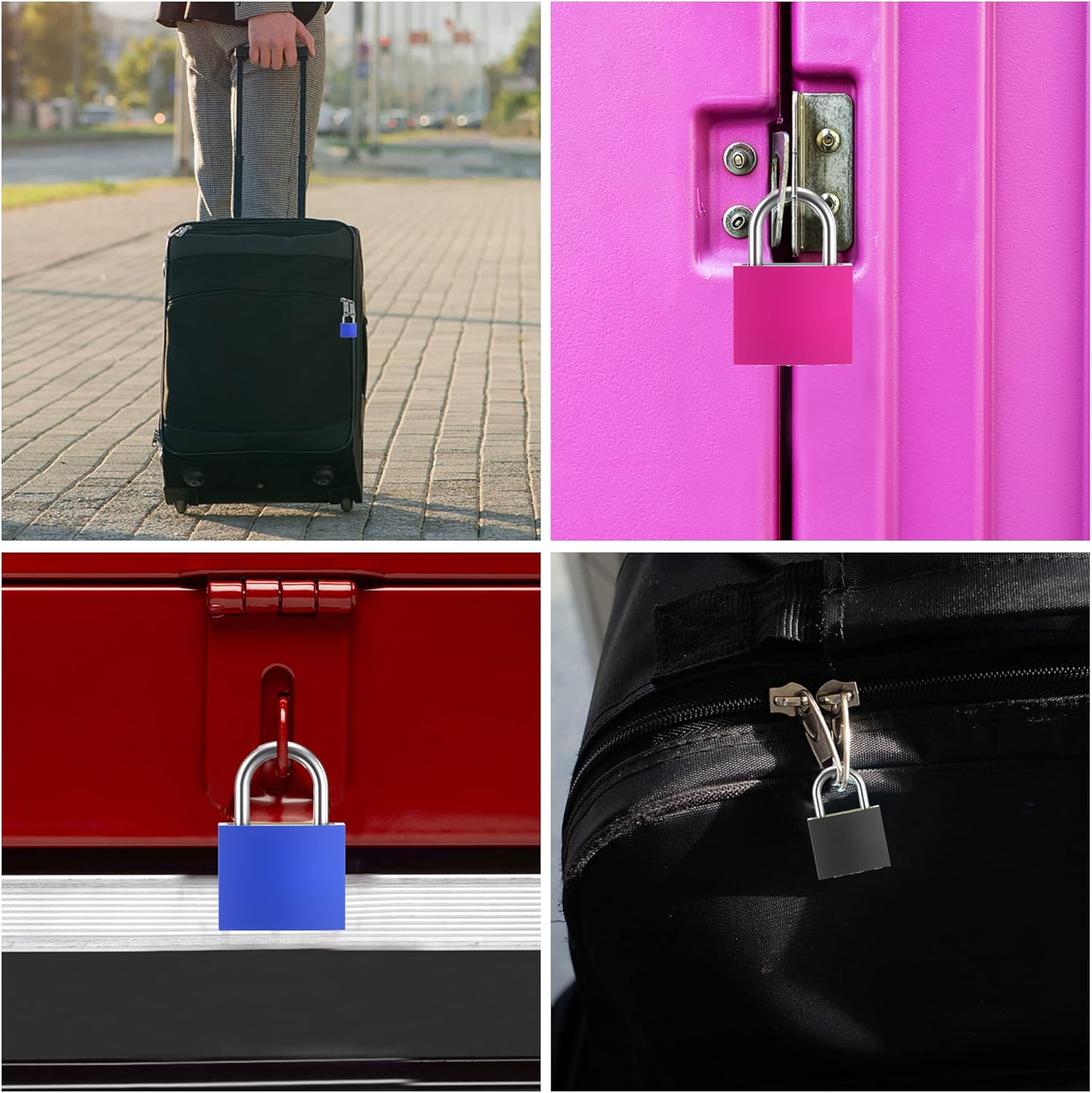 Thumbnail 6 de Taiyeestar 10 Pcs Colourful Luggage Locks with Keys – Small Brass Padlocks for Travel
