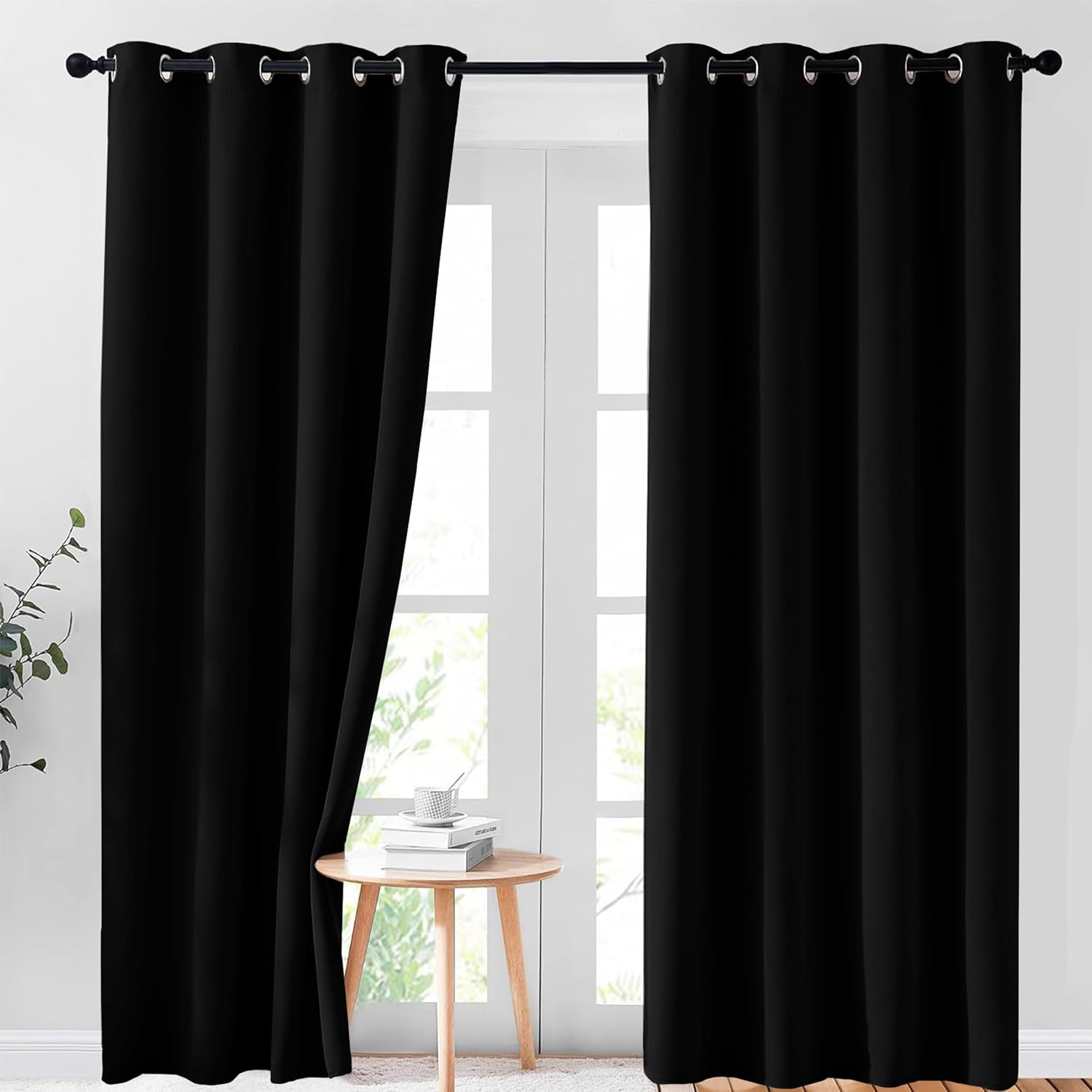 Thumbnail 6 de AR Ware Charcoal Blackout Curtains – 2 Panels, Eyelet Thermal, 66 x 72 inches