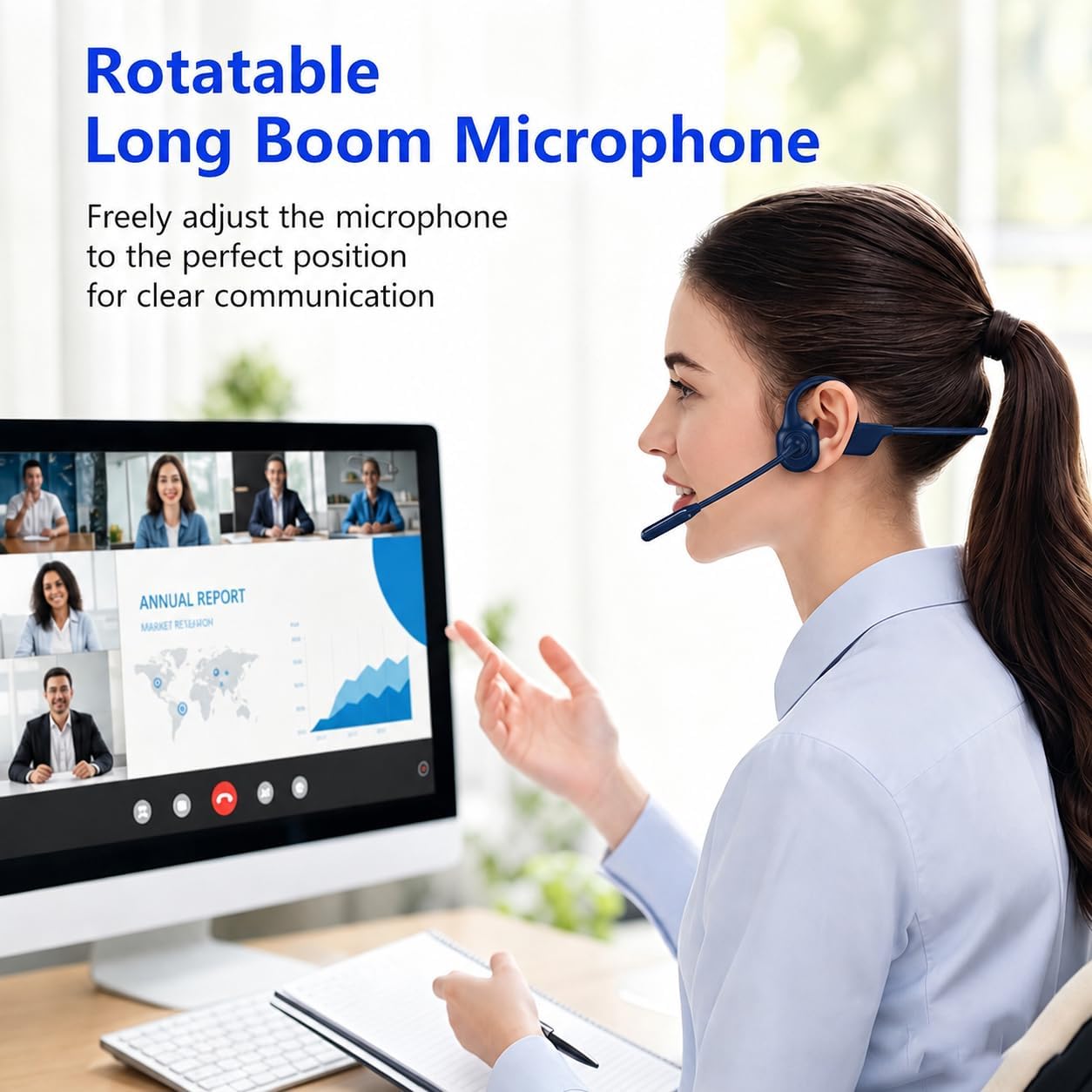 Thumbnail 6 de Hostena DG10 Open-Ear Bone Conduction Headset with Noise-Canceling Mic