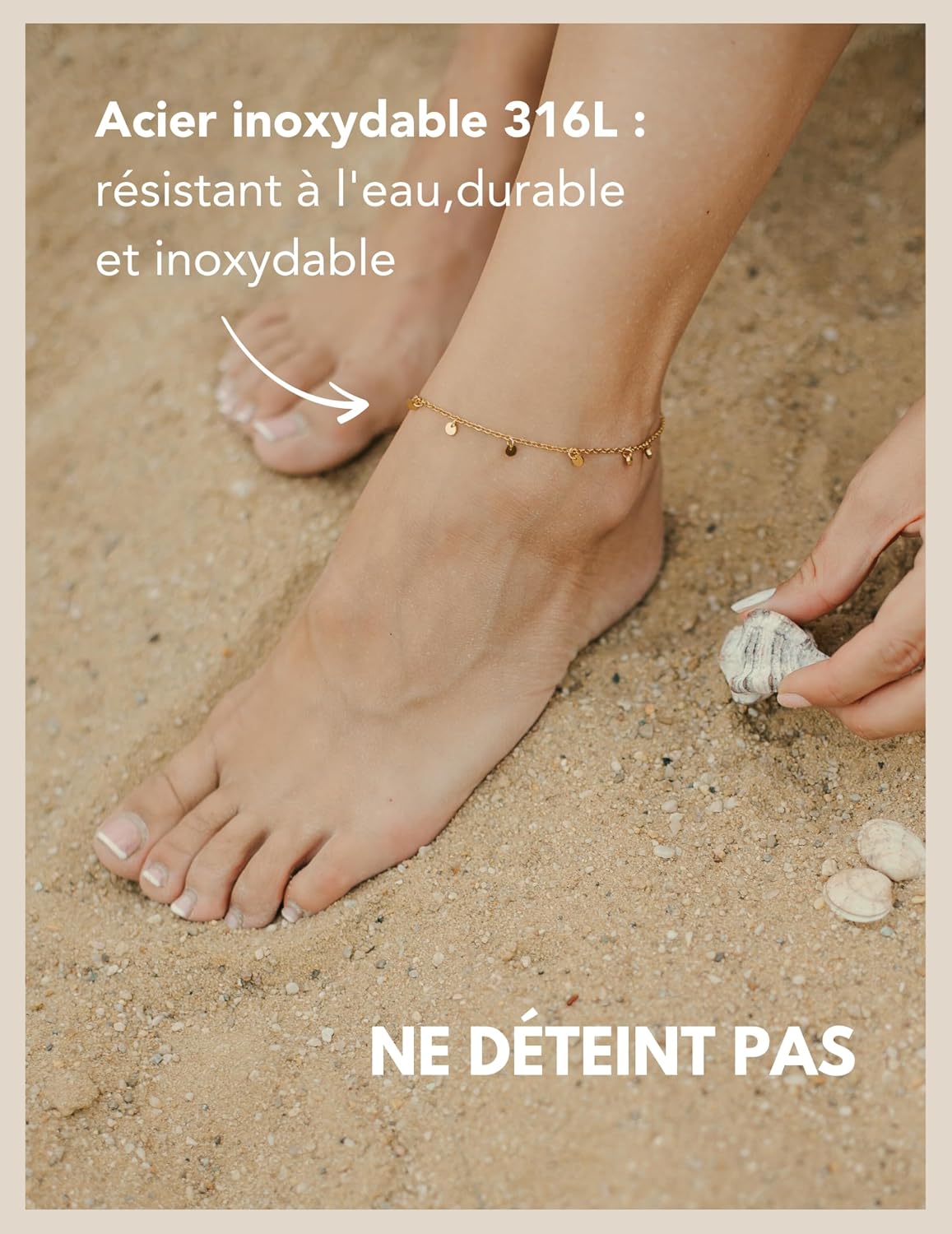 Thumbnail 2 de GD GOOD.designs Chaîne de pied à l’infini avec plaque ou pendentif (pièces en or)