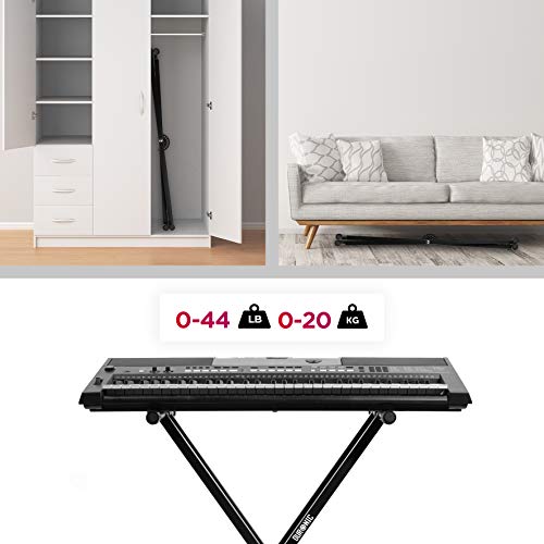 Thumbnail 6 de Duronic Keyboard Stand KS2B | Twin X Frame – Height Adjustable 33–98 cm